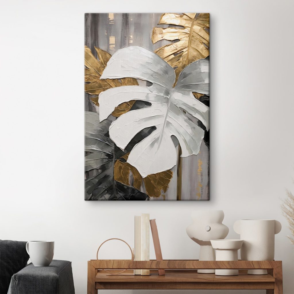 Elegant leaves in muted tones