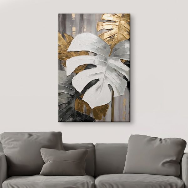 Elegant leaves in muted tones