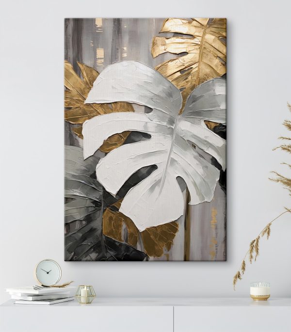 Elegant leaves in muted tones