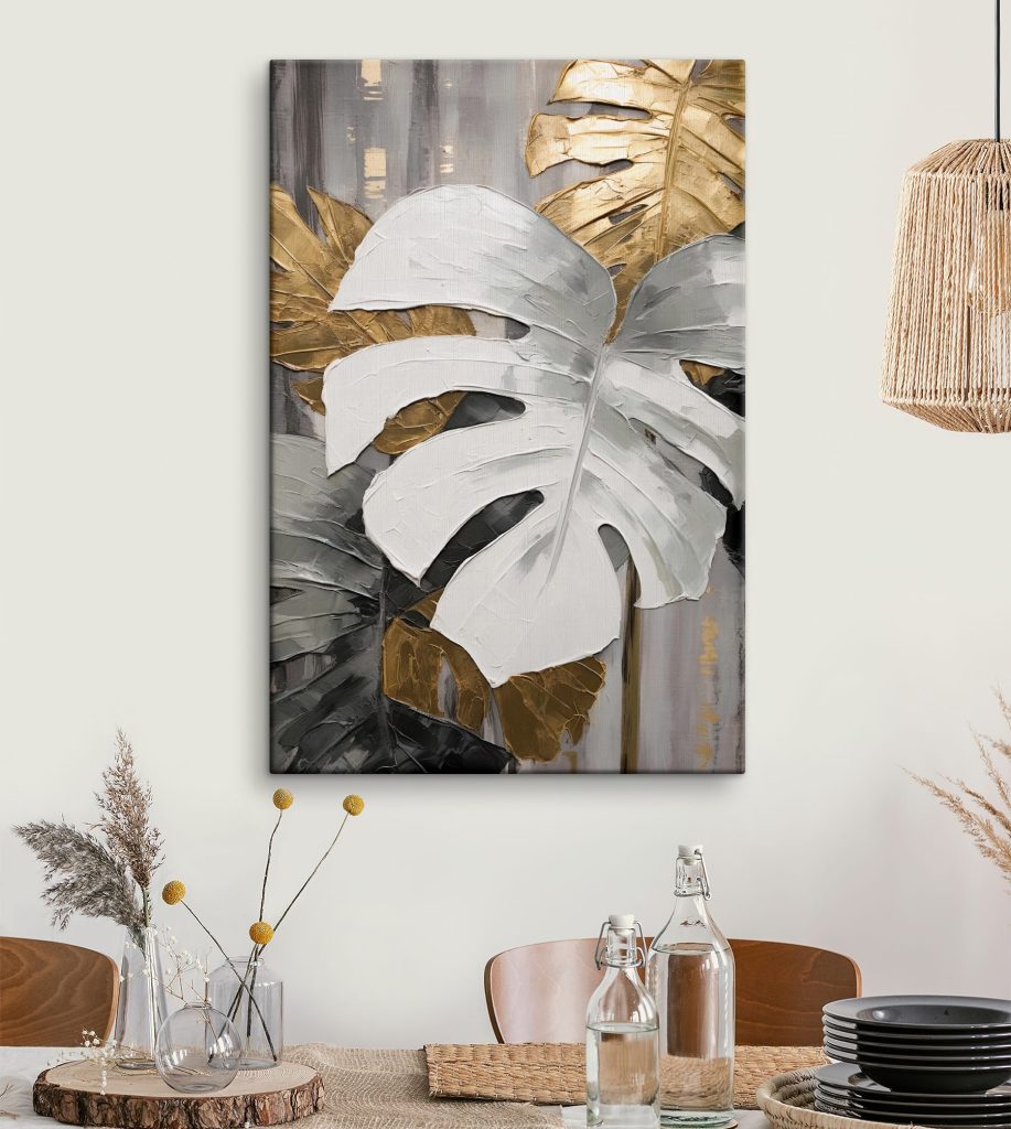 Elegant leaves in muted tones