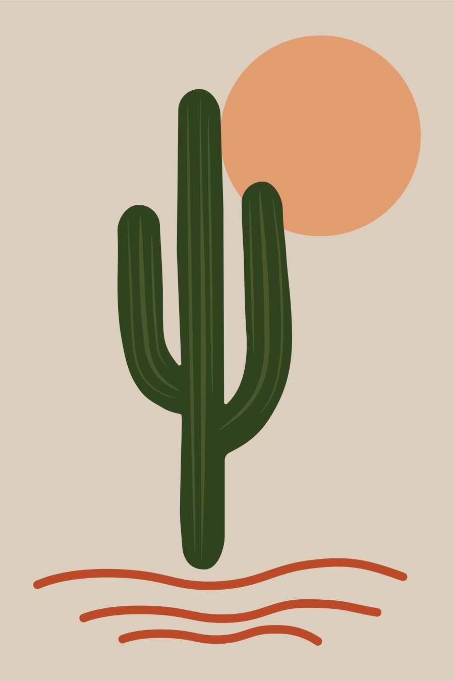 Cactus with a sun behind it Cactus with a sun behind it