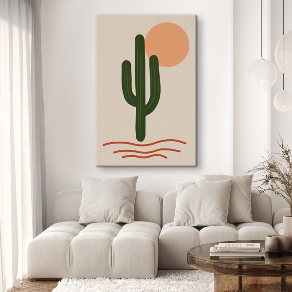 Cactus with a sun behind it Cactus with a sun behind it