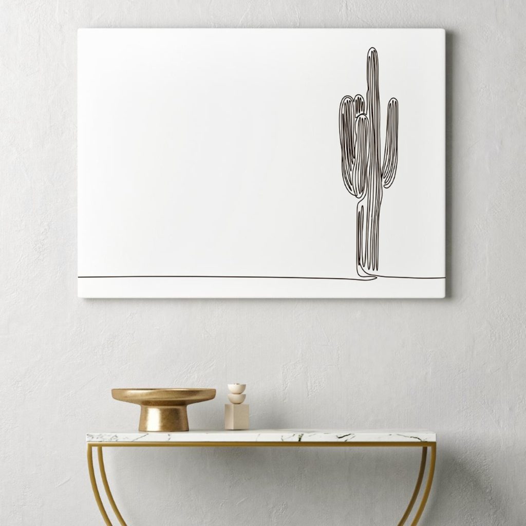Cactus drawn in one line Cactus drawn in one line