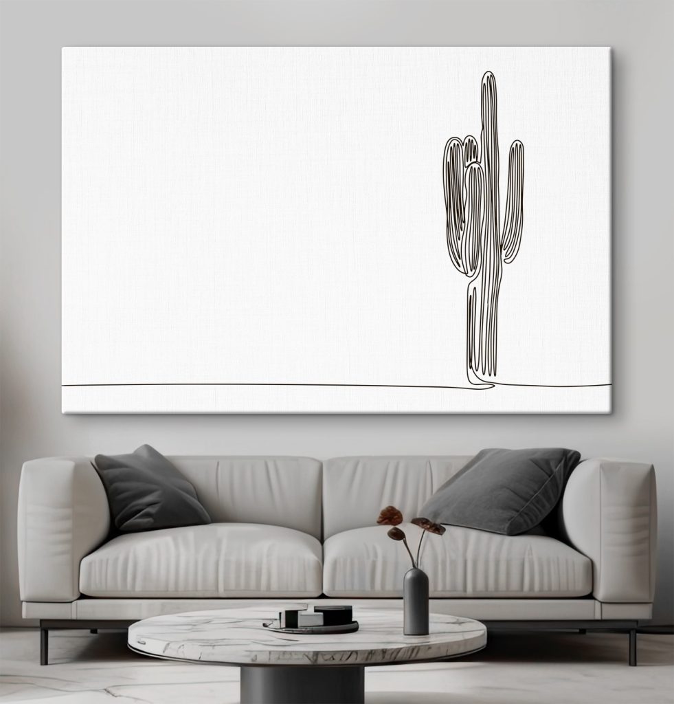 Cactus drawn in one line Cactus drawn in one line