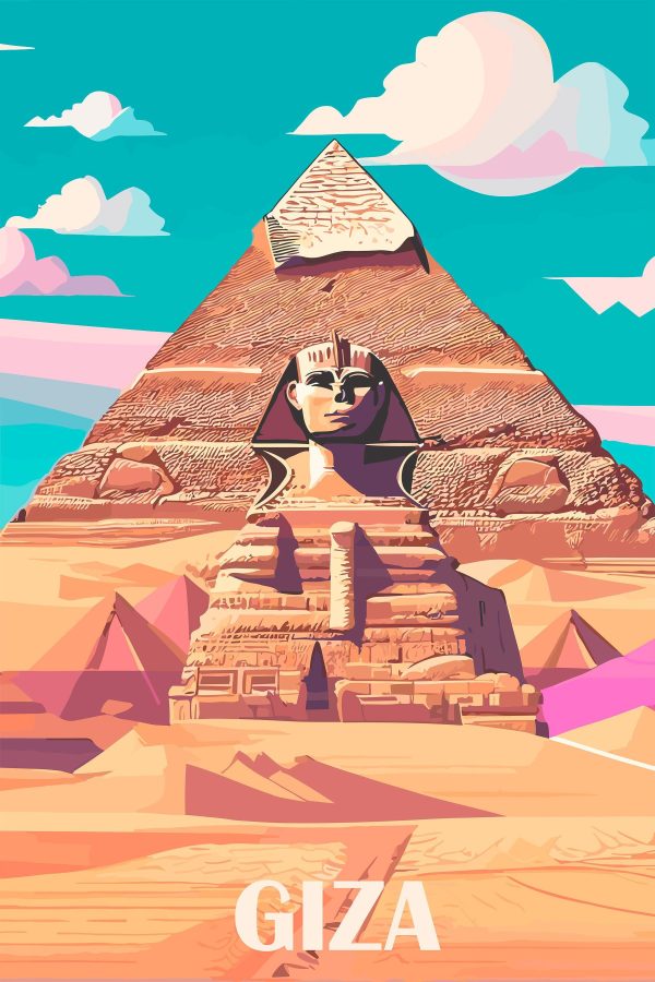 Pyramid with a statue of a woman Pyramid with a statue of a woman