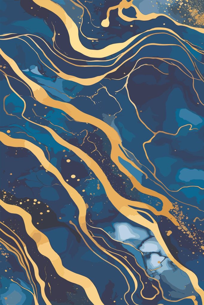 Waves of blue and amber flow Waves of blue and amber flow