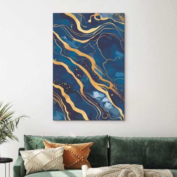 Waves of blue and amber flow Waves of blue and amber flow