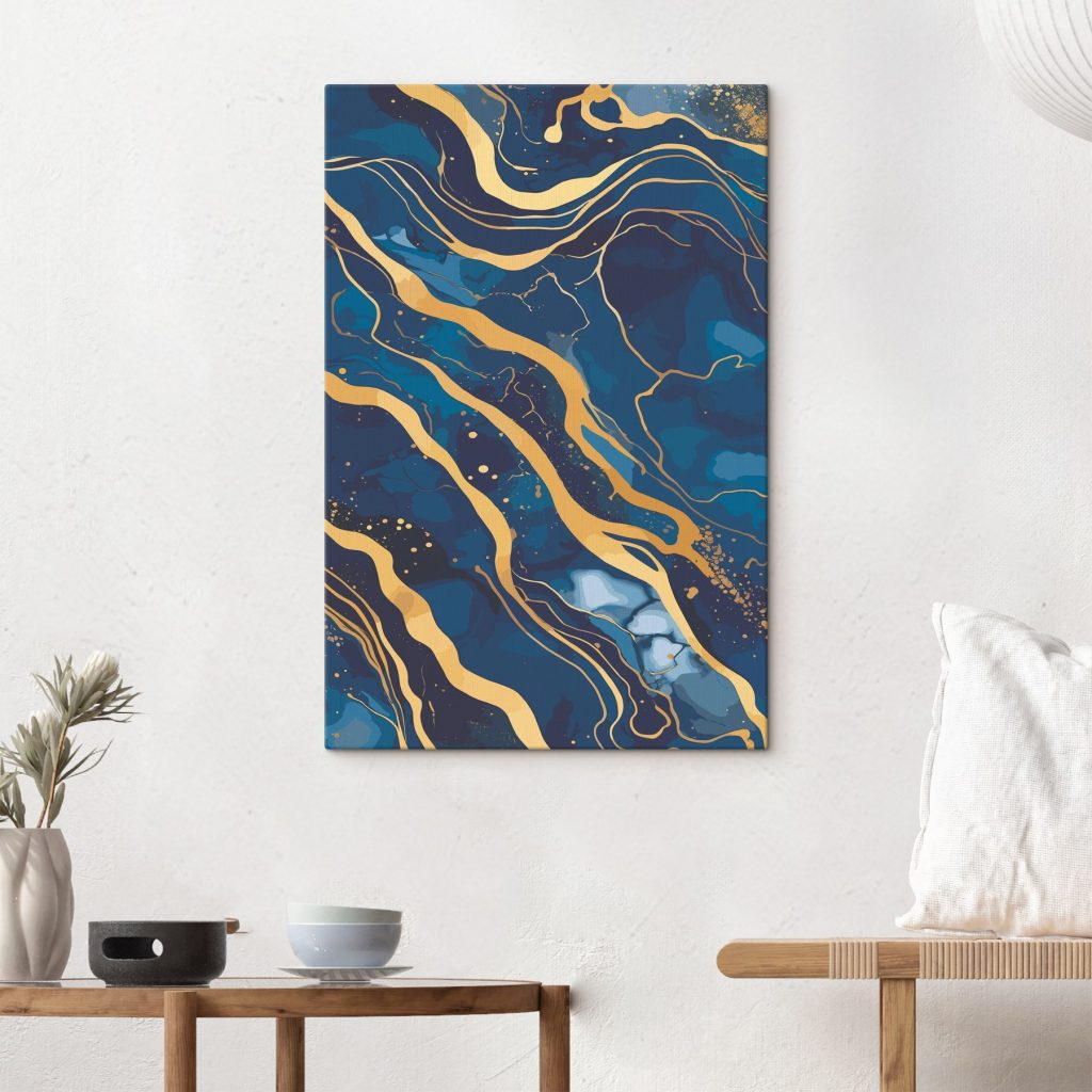 Waves of blue and amber flow Waves of blue and amber flow