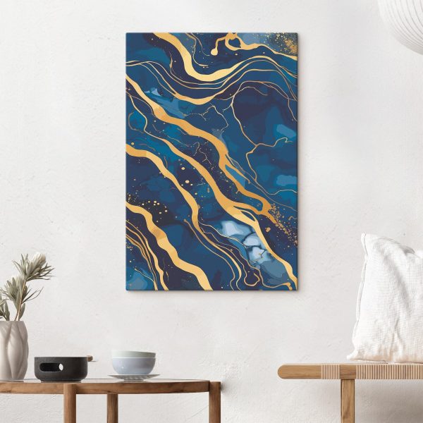 Waves of blue and amber flow Waves of blue and amber flow