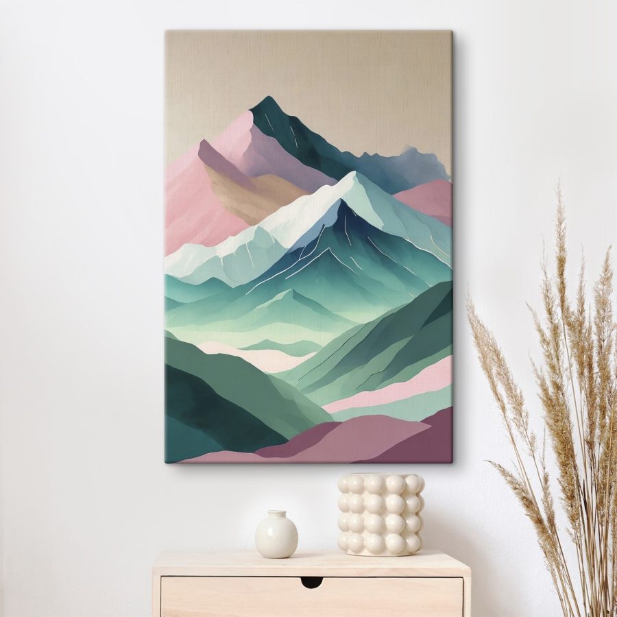 Painting of mountains with different colors Painting of mountains with different colors