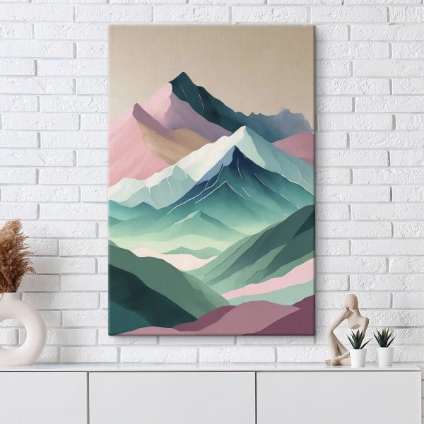 Painting of mountains with different colors Painting of mountains with different colors