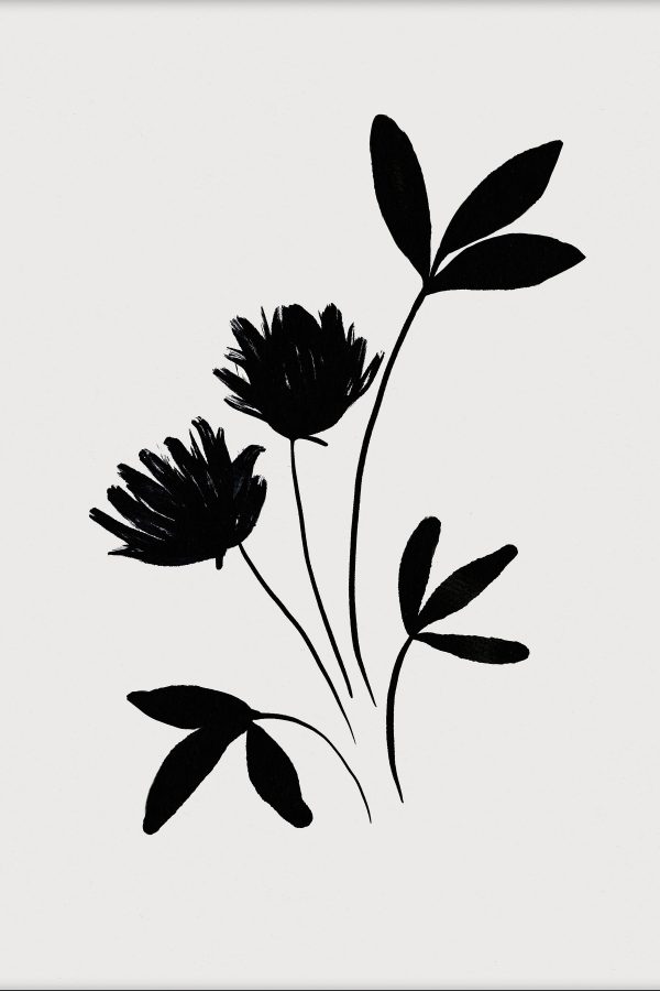 Black silhouette of flowers Black silhouette of flowers