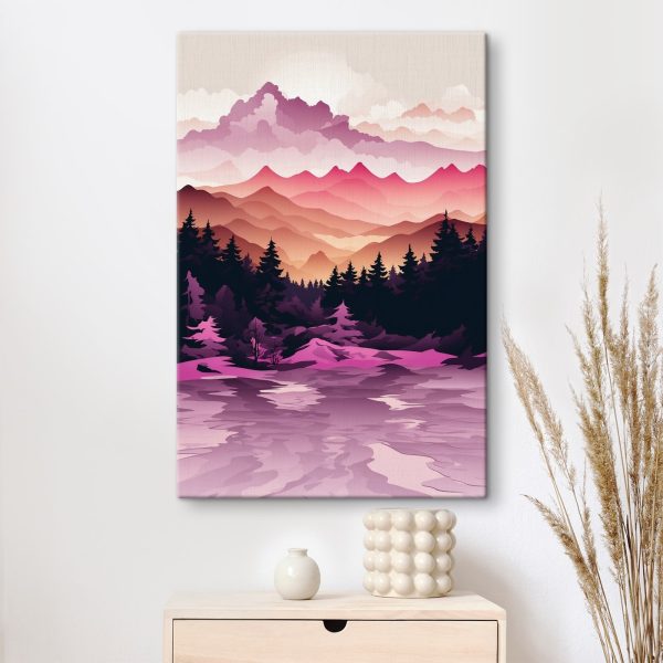 Landscape with mountains and trees Landscape with mountains and trees