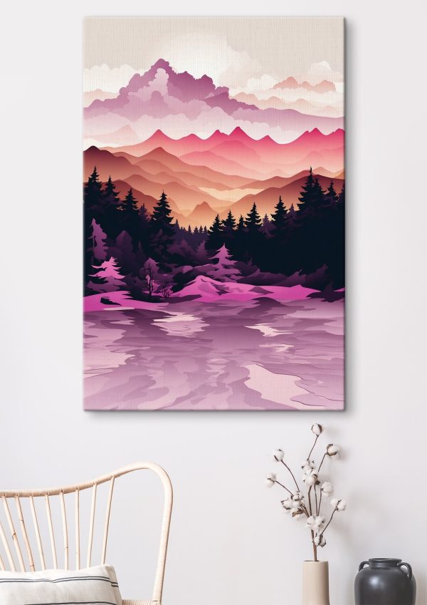 Landscape with mountains and trees Landscape with mountains and trees