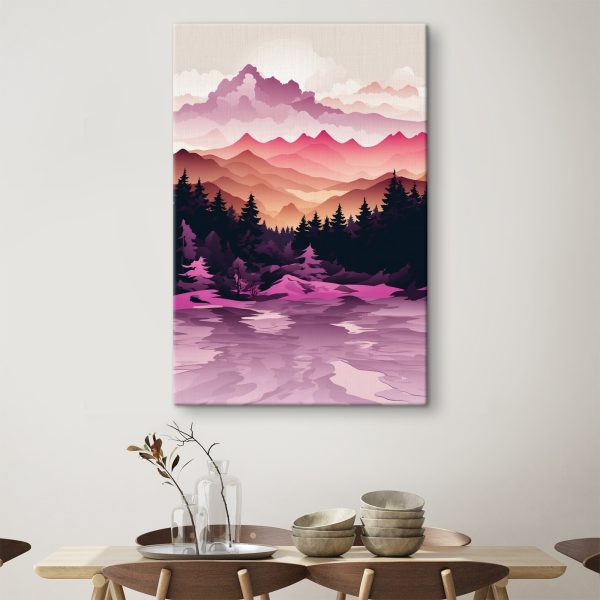 Landscape with mountains and trees Landscape with mountains and trees