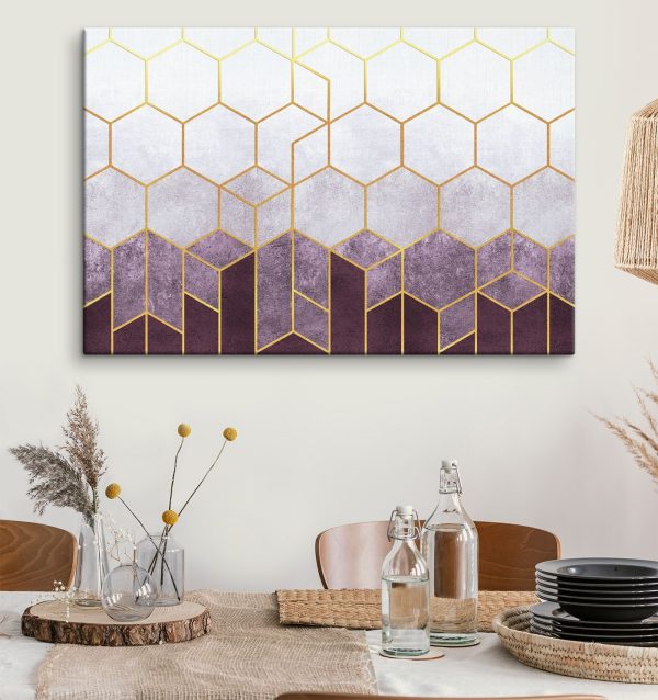 Purple and white hexagons Purple and white hexagons