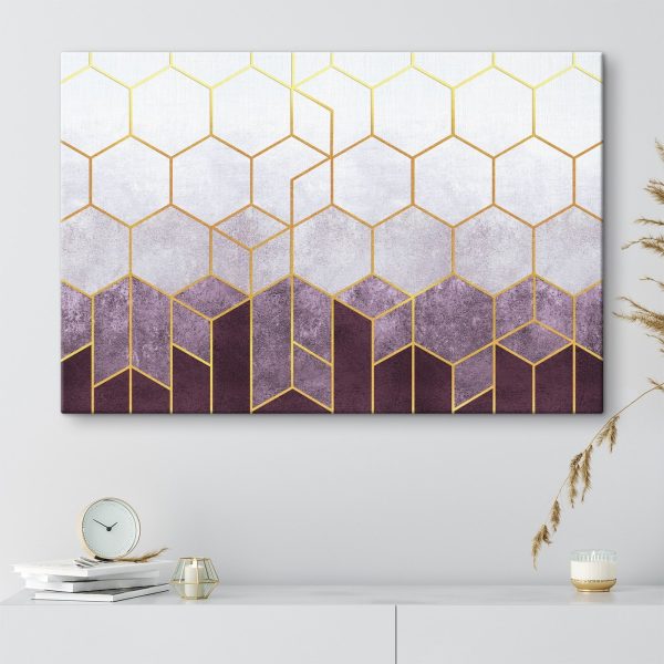 Purple and white hexagons Purple and white hexagons
