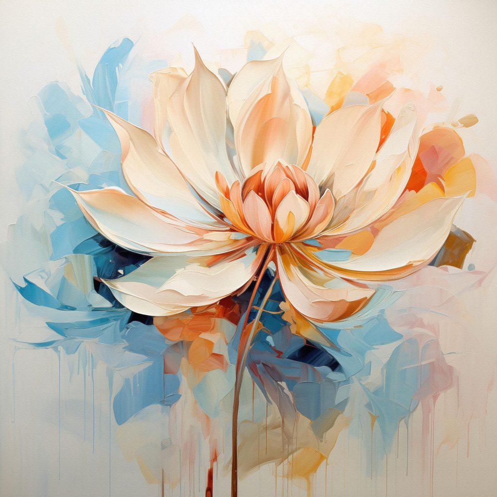 Painting of a flower Painting of a flower