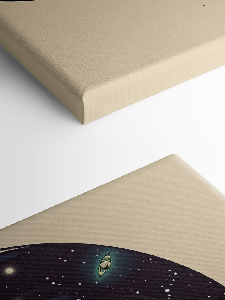 An astronaut on a surfboard in space An astronaut on a surfboard in space