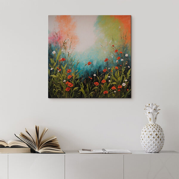 Painting of flowers and grass Painting of flowers and grass