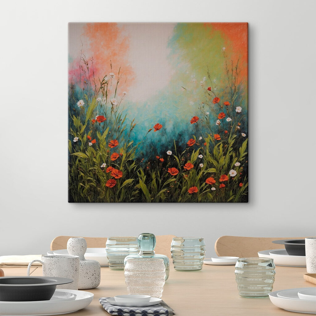 Painting of flowers and grass Painting of flowers and grass