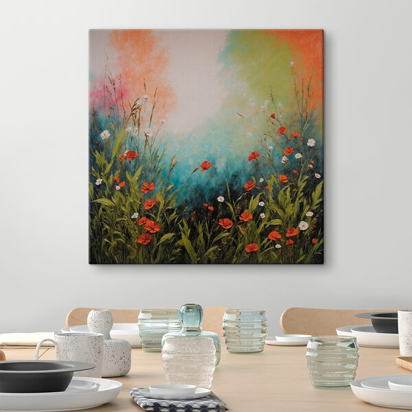 Painting of flowers and grass Painting of flowers and grass