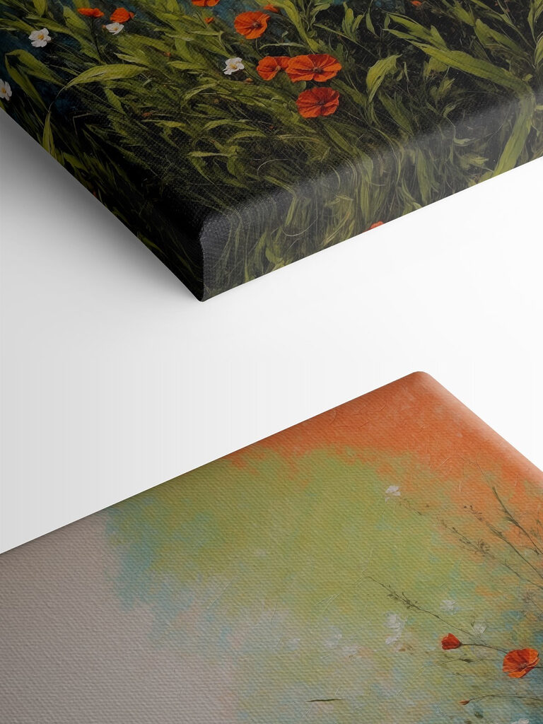 Painting of flowers and grass Painting of flowers and grass