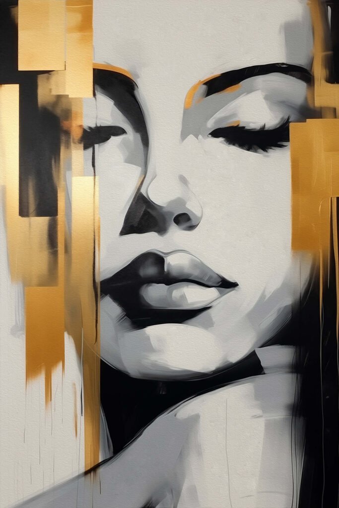 Painting of a woman's face