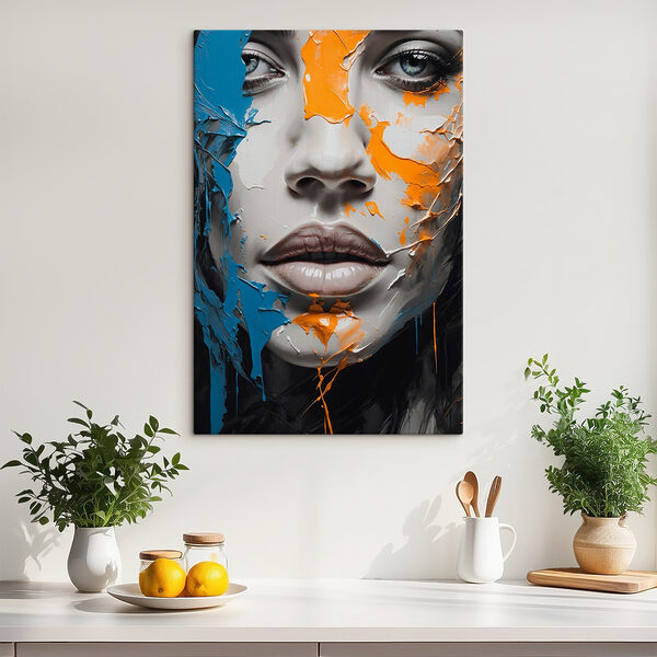 Woman with paint on her face Woman with paint on her face