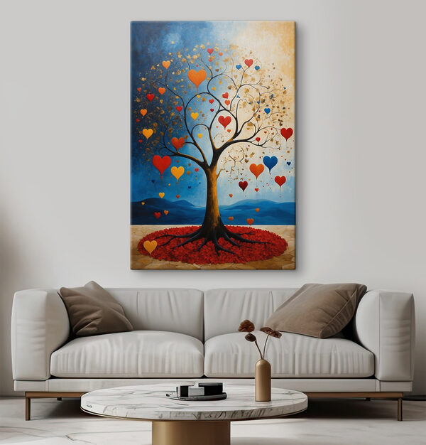 Tree with hearts from it Tree with hearts from it