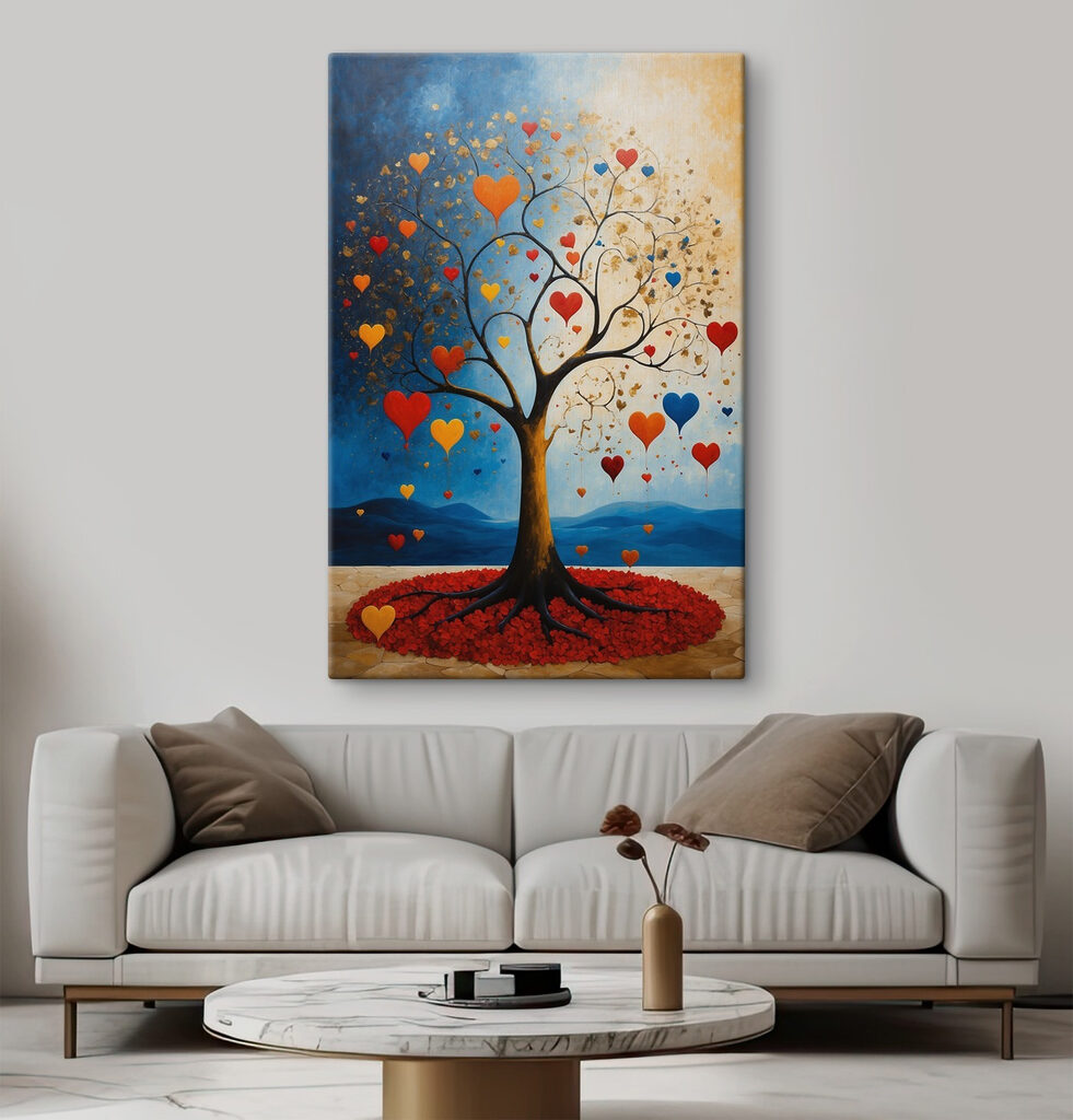 Tree with hearts from it Tree with hearts from it