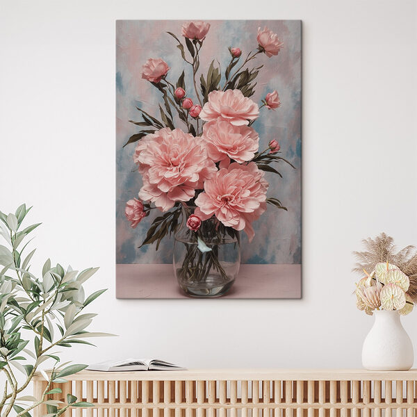 Vase of pink flowers Vase of pink flowers