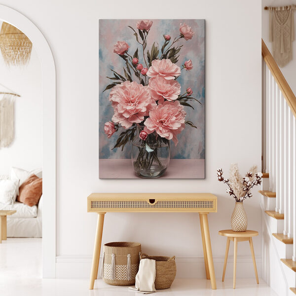 Vase of pink flowers Vase of pink flowers