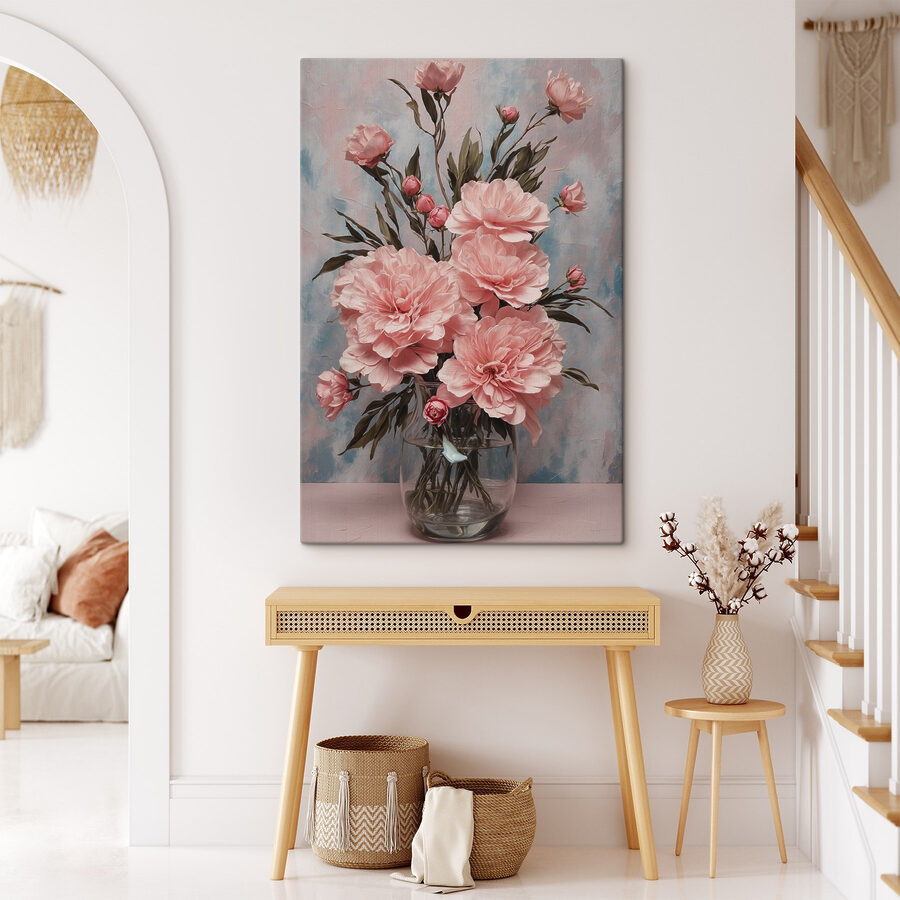 Vase of pink flowers Vase of pink flowers