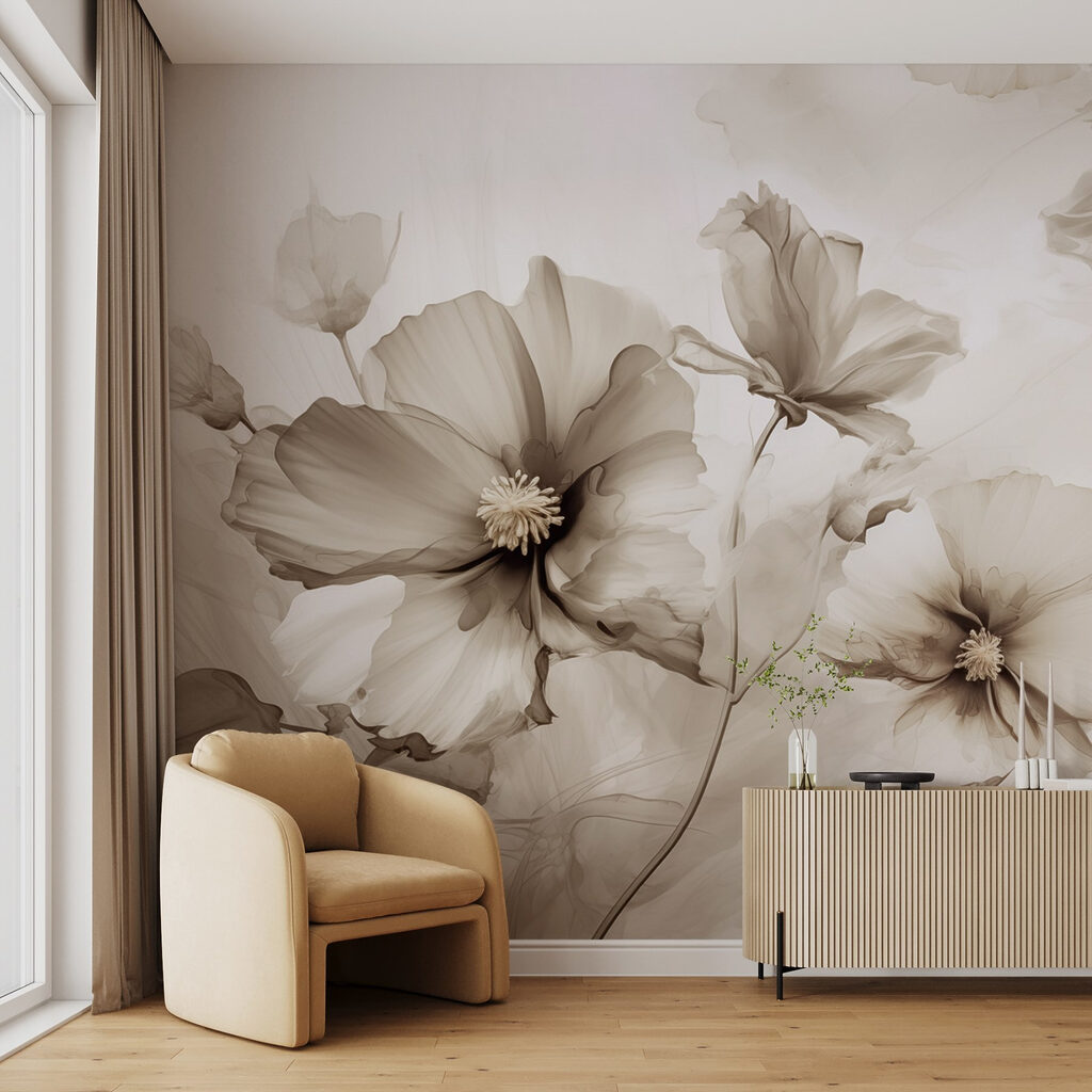 Group of flowers on a white background