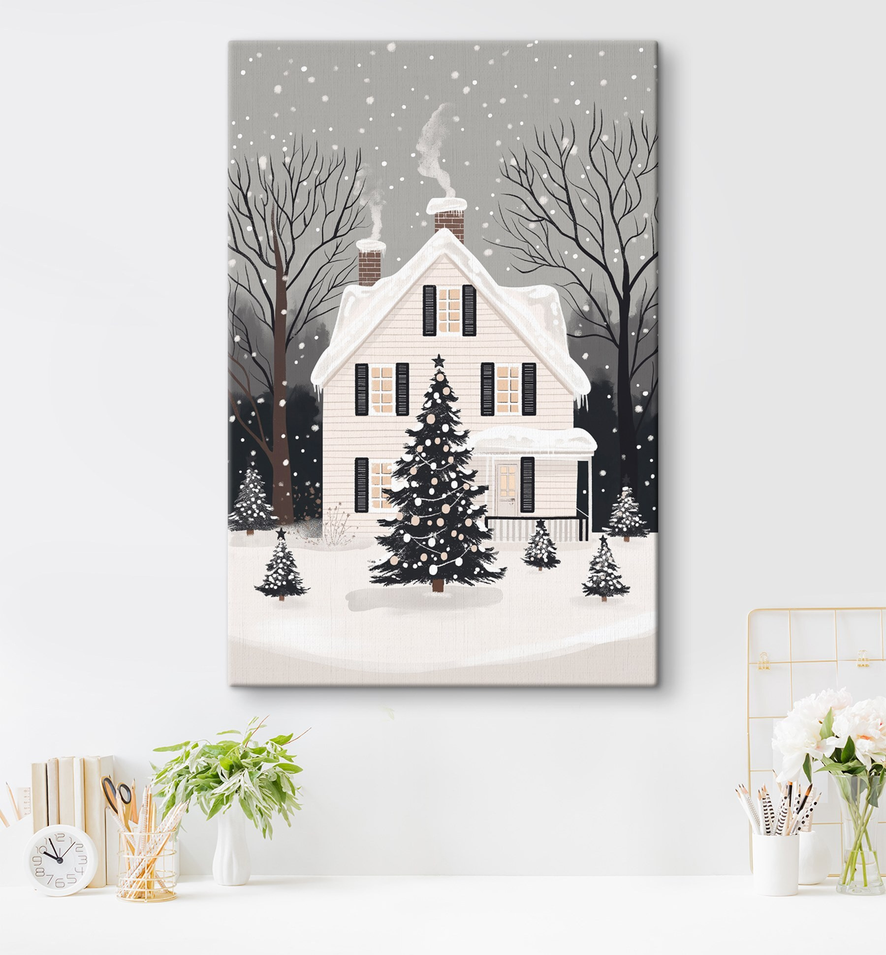 House with a tree in front of it House with a tree in front of it