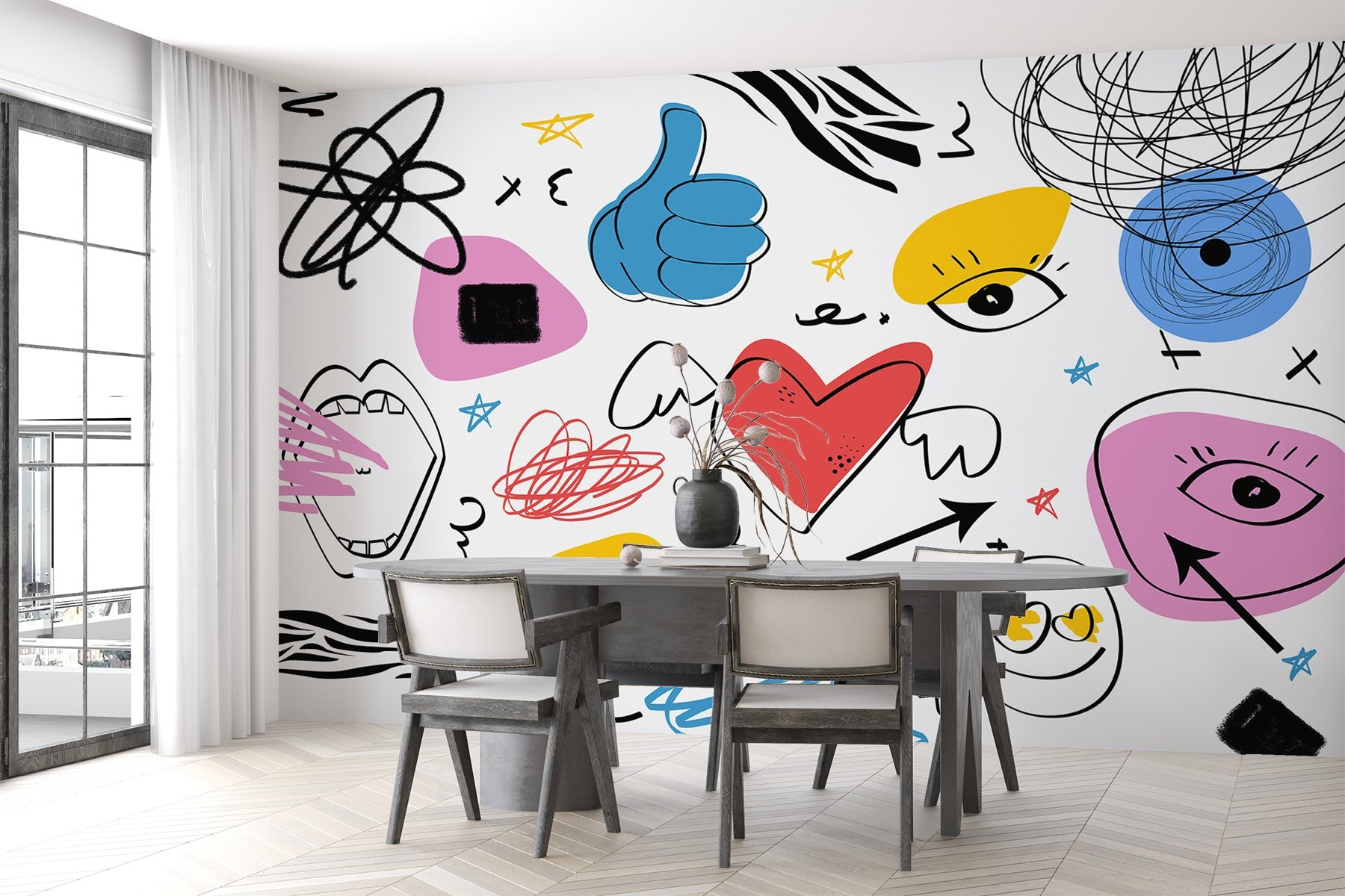 Collection of different colored objects