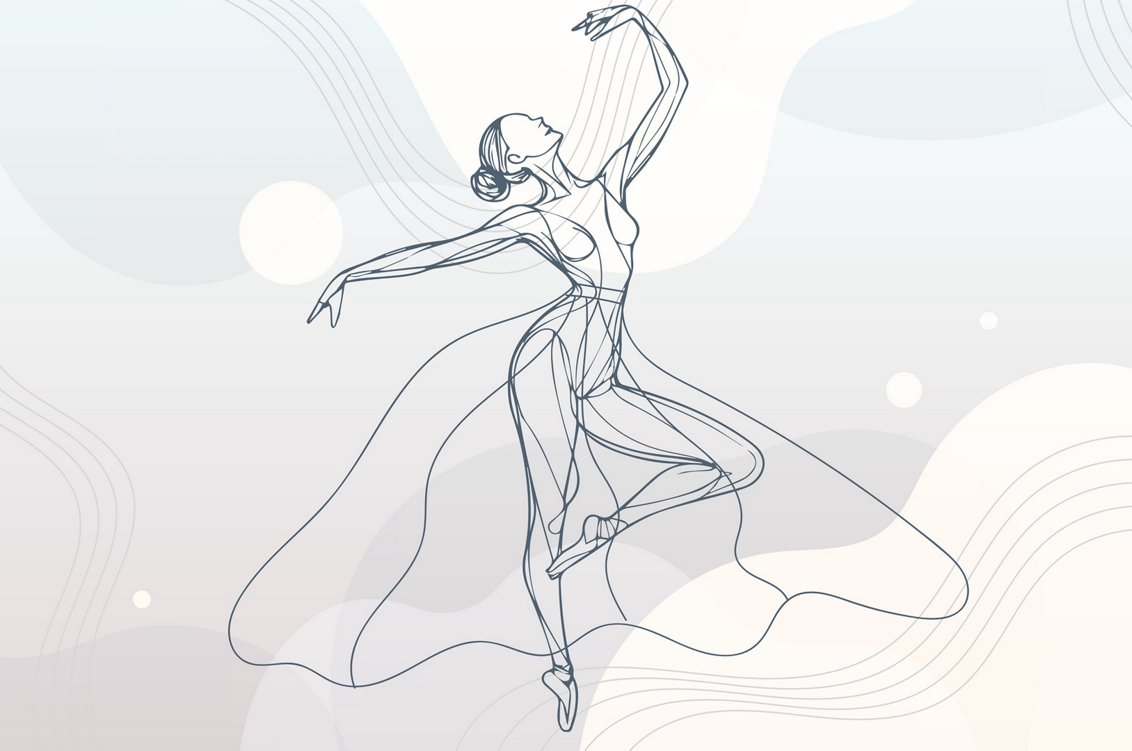 Drawing of a woman dancing Drawing of a woman dancing
