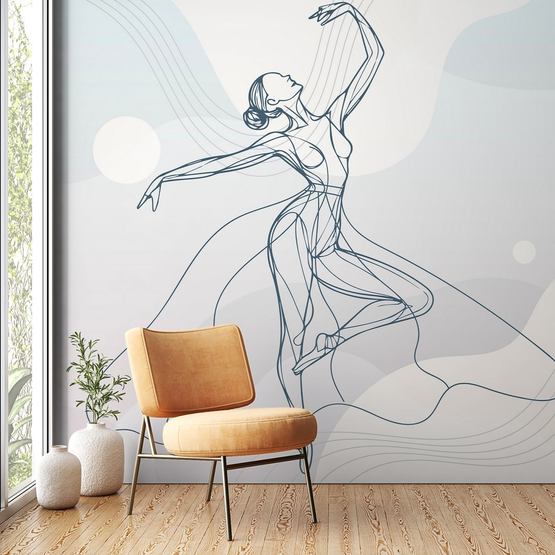 Drawing of a woman dancing