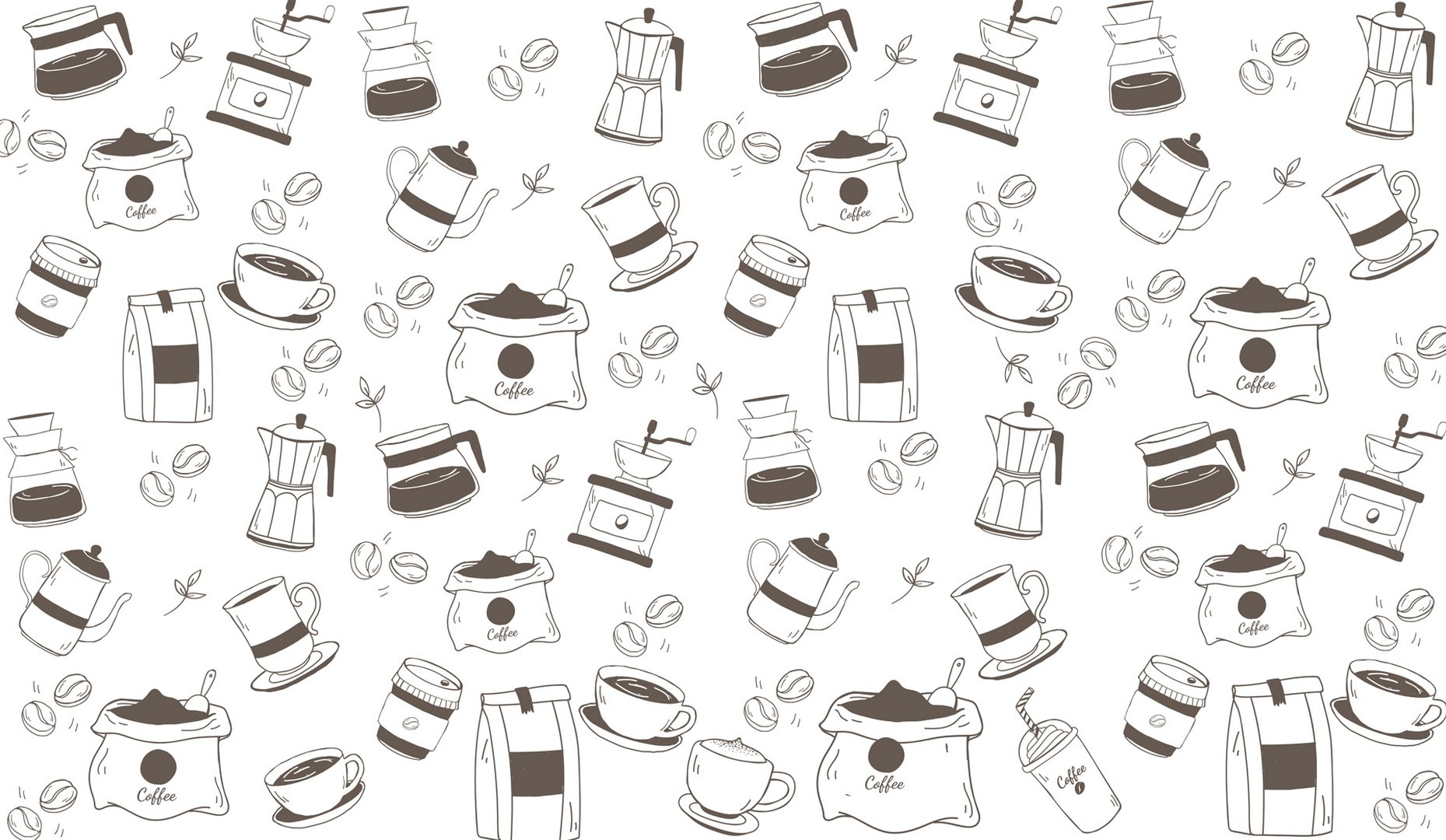 Pattern of coffee and tea Pattern of coffee and tea
