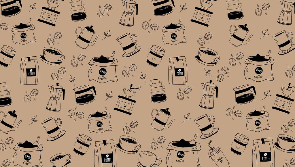 Pattern of coffee items