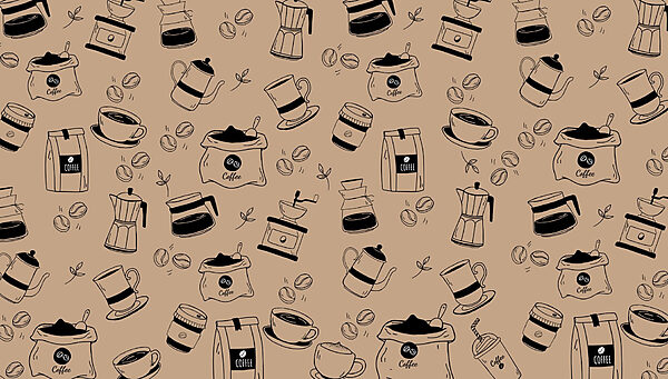 Pattern of coffee items