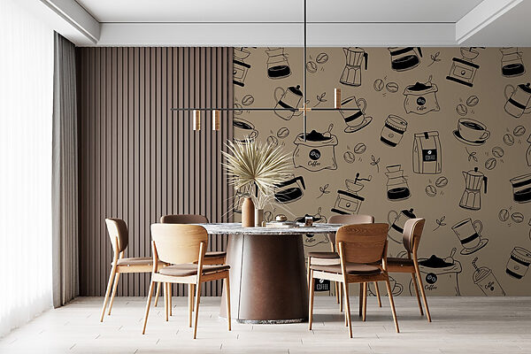 Pattern of coffee items