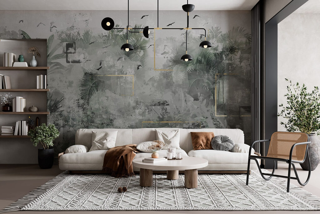 Painting of a tropical forest