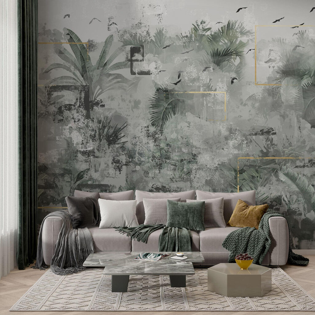 Painting of a tropical forest