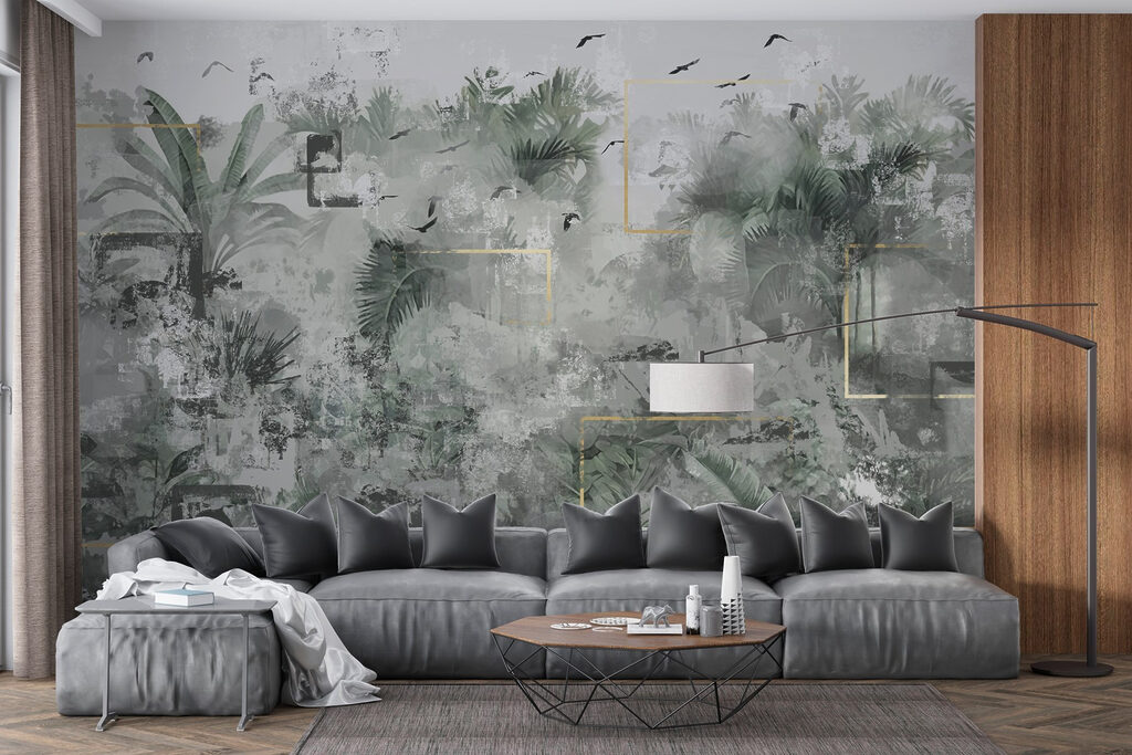 Painting of a tropical forest