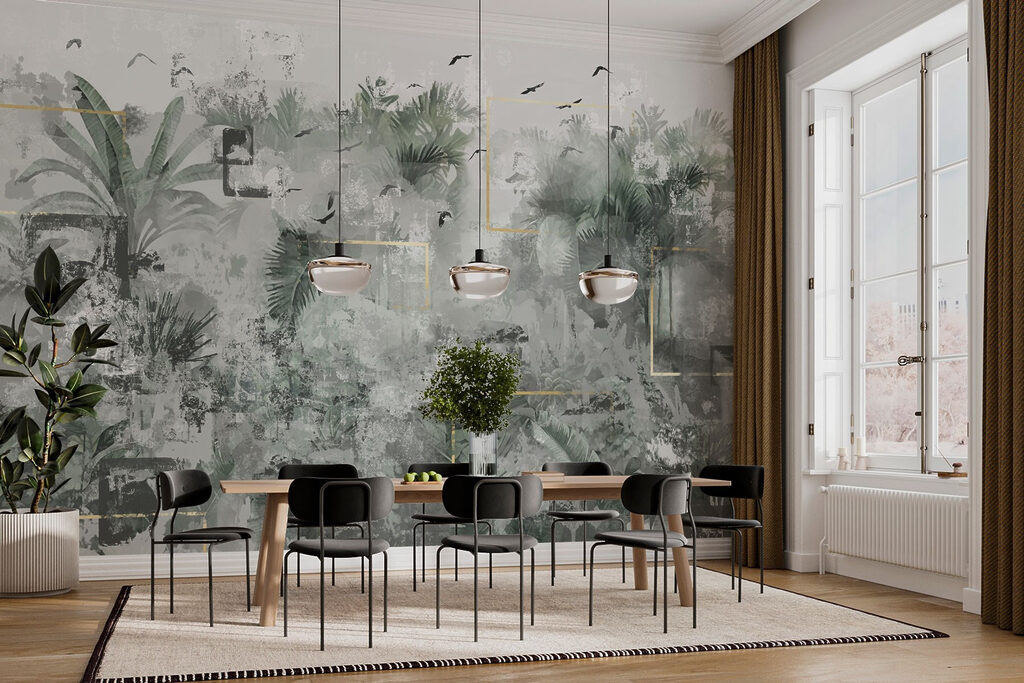 Painting of a tropical forest