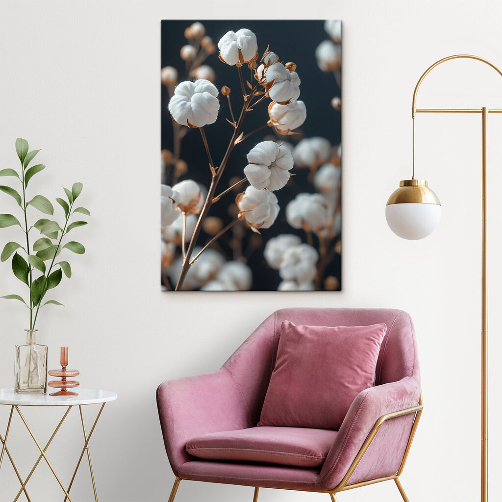 Delicate cotton blooms on display Delicate cotton blooms on display