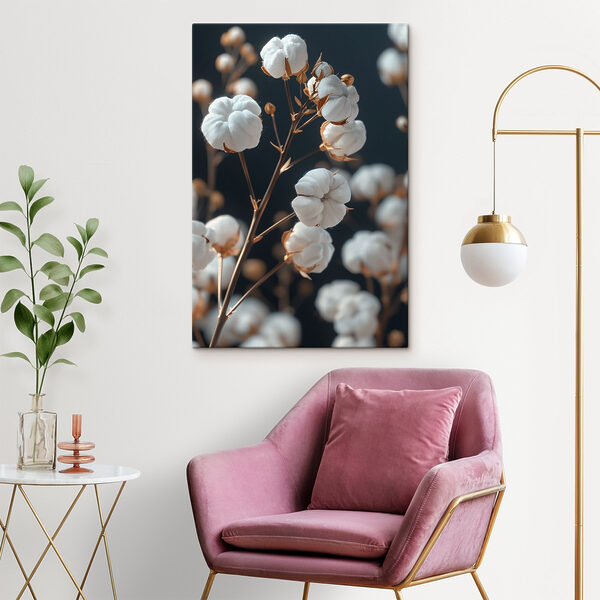 Delicate cotton blooms on display Delicate cotton blooms on display