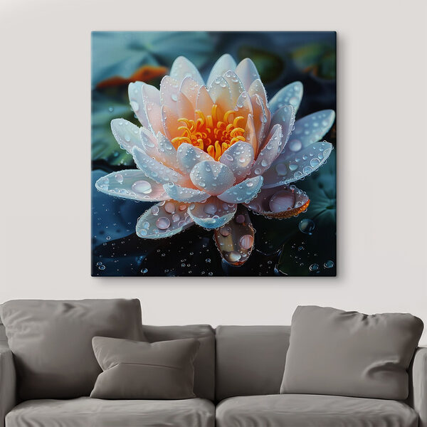 White flower with water drops on it